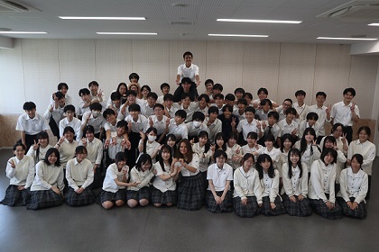 ５年生と集合写真